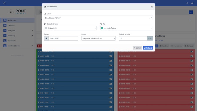 PONTMed PC Screen - Calendar Daily One