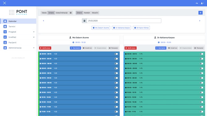 PONTMed PC Screen - Calendar Daily Two